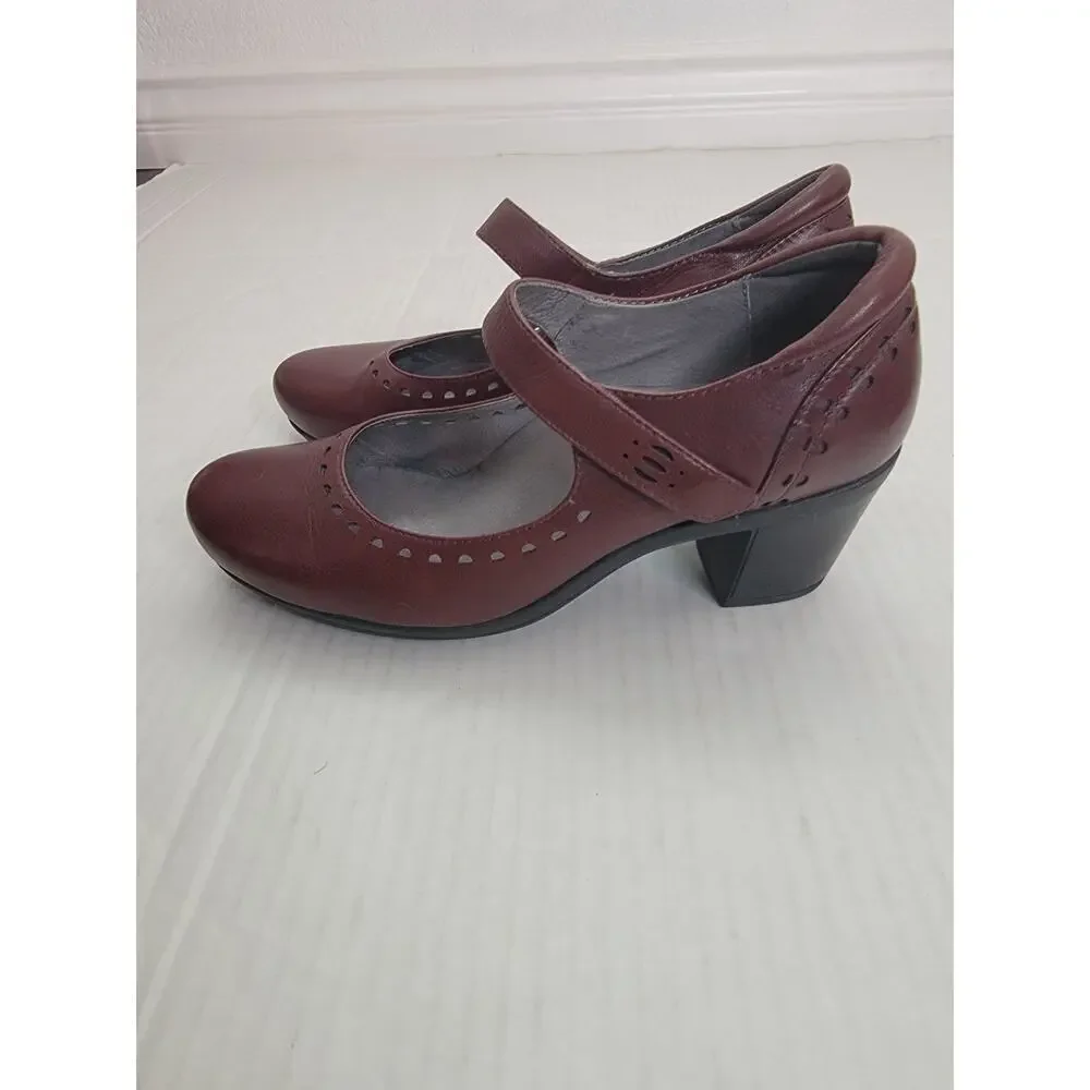 ABEO BIO System Penny Shoes Womens SZ 9N Mary Jane Pumps Comfy Orthotic Burgundy